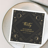 ブラックミスティック占星術ムーン30歳の誕生日 スタンダードカクテルナプキン