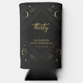 ブラックミスティック占星術ムーン30歳の誕生日 スリム缶クーラー (正面)