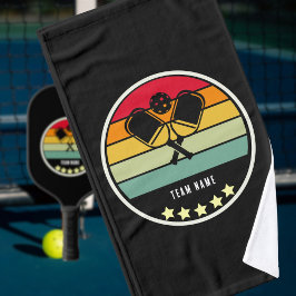 ブラックミッドセンチュリーのチームまたは会社のカラフル ハンドタオル