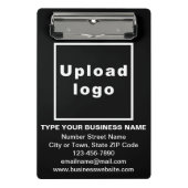 ブラックミニクリップボード上のビジネスブランド ミニクリップボード (正面)