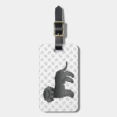 ブラックミニゴールデンドルマンガードッグ ラゲッジタグ (正面縦)