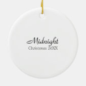 ブラックミニプードルレイかわいらしパーソナライズされた セラミックオーナメント (裏面)