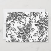 ブラックミニマはっきりしたリストタイポグラフィフォトコラージュ セーブザデート (裏面)