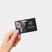 ブラックミニマスタイリッシュリスト企業の従業員の写真ID バッジ (手持ち)