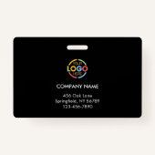 ブラックミニマスタイリッシュリスト企業の従業員の写真ID バッジ (裏面)