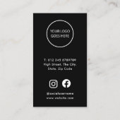 ブラックミニマモダンリストありがとう 割引カード (裏面)