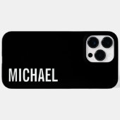 ブラックミニマモダンリストの名パーソナライズされた前 Case-Mate iPhoneケース (裏面 (横))