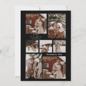 ブラックミニマモダンリストクリスマスカップルの写真 シーズンカード (正面)