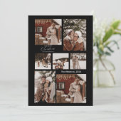 ブラックミニマモダンリストクリスマスカップルの写真 シーズンカード (スタンド正面)