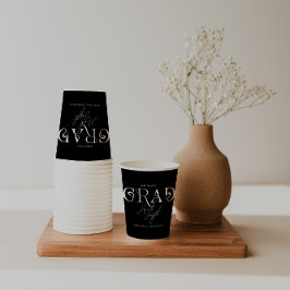 ブラックミニマモダンリスト |卒業パーティー 紙コップ