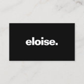 ブラックミニマモダンリスト 名刺 (正面)