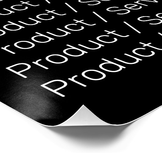 ブラックミニマリストのビジネスロゴのブランド価格表 ポスター (コーナー)