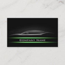 ブラックミニマリストグリーンラインカーの暗いレイアウト 名刺