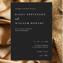 ブラックミニマリストスクリプフォーマルトシック結婚ズ