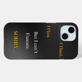 ブラックミニマリストパワー文字iPhoneケース Case-Mate iPhoneケース (裏面 (横))