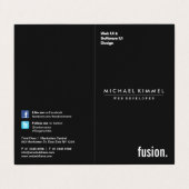 ブラックミニマリストプロフェッショナル 名刺 (外部フラット)