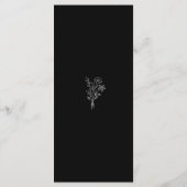 ブラックミニマリストボタニカルテラコッタ結婚ズ メニュー (裏面)