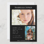 ブラックミニマリストモデルアクター3 Photo Compカード (裏面)