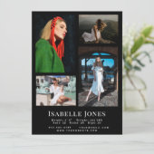 ブラックミニマリストモデルアクター4 Photo Compカード (スタンド正面)