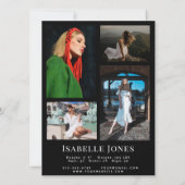 ブラックミニマリストモデルアクター5 Photo Compカード (裏面)