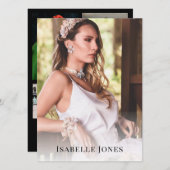 ブラックミニマリストモデルアクター5 Photo Compカード (正面/裏面)