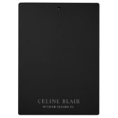 ブラックミニマリスト事業 クリップボード (裏面)