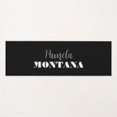 ブラックミニマリスト個人モダン ヨガマット (正面(横))