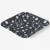 ブラックミニマリスト優しいガーデンワイルドフラワー子供部屋 ペーパープレート (傾斜あり)