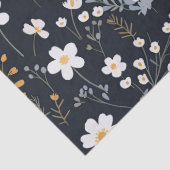 ブラックミニマリスト優しいガーデンワイルドフラワー子供部屋 薄葉紙 (詳細)