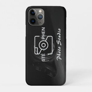 ブラックミニマリスト写真スタジオの名刺 iPhone 11 PROケース
