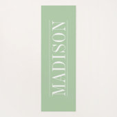 ブラックミニマリスト名グリーンヨガマット ヨガマット (裏面)