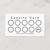 ブラックミニマリスト食品事業報酬 ロイヤリティカード (裏面)