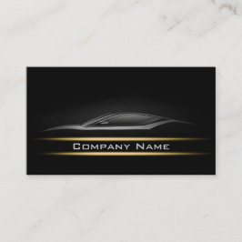 ブラックミニマリスト黄色のラインカー暗いレイアウト 名刺