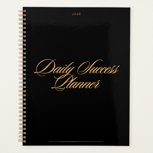 ブラックミニマリスト2026月次および週次プランナー プランナー手帳 (正面)