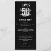 ブラックミニマリスト50th Any Birthday Party メニュー (正面)