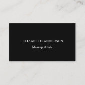 ブラックミニマリストQrコードソーシャルメディア 名刺 (正面)