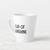 ブラックミニマリストTypographic Cup of Sunshine Mag カフェラテマグ (左アングル)