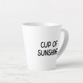 ブラックミニマリストTypographic Cup of Sunshine Mag カフェラテマグ (右アングル)