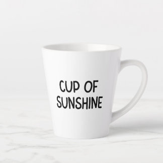 ブラックミニマリストTypographic Cup of Sunshine Mag カフェラテマグ