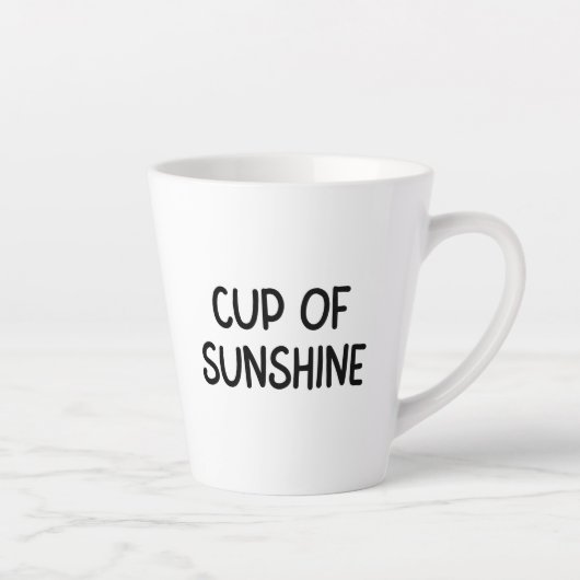 ブラックミニマリストTypographic Cup of Sunshine Mag カフェラテマグ (右)