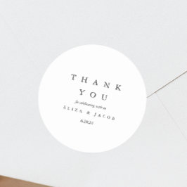 ブラックミニマルエレガントな結婚式 ラウンドシール