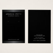 ブラックミニマルエレガントラリスト表示カード (正面&裏面)