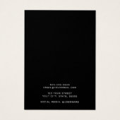 ブラックミニマルエレガントラリスト表示カード (裏面)