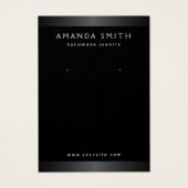 ブラックミニマルエレガントラリスト表示カード (正面)