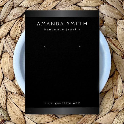 ブラックミニマルエレガントラリスト表示カード