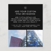 ブラックミニマルカスタムリストのビジネスロゴ2写真 チラシ (裏面)