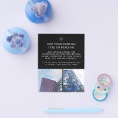 ブラックミニマルカスタムリストのビジネスロゴ2写真 チラシ (シングル)