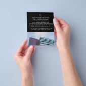 ブラックミニマルカスタムリストのビジネスロゴ&写真 チラシ (手)