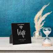 ブラックミニマルシンプルリストWifiパスワード フォトプラーク (インサイチュ)