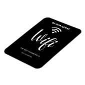 ブラックミニマルシンプルリストWifiパスワード マグネット (左側)